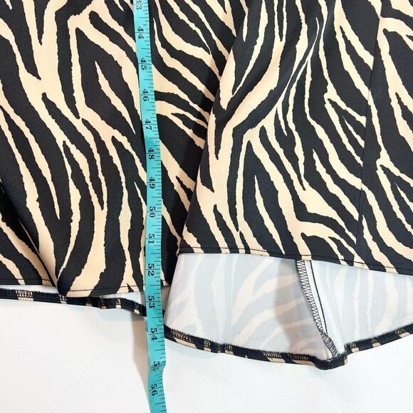 Jessica McClintock Gunne Sax Maxi Dress Gown Women's 11 Zebra Strapless Retro - Picture 7 of 15